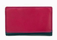 Womens Multi Coloured Real Leather RFID Purse for 13 Cards
