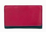 Womens Multi Coloured Real Leather RFID Purse for 13 Cards