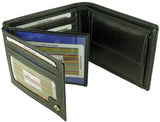 Italian Leather Wallet with 10 card slots, 2 Note sections, Coin Pocket