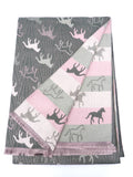 Horse Design Ladies Long Scarf Shawl Soft Touch