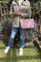 Womens Top Handle Grab Bag with Detachable Adjustable Cross Body Shoulder Strap