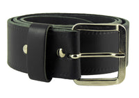 1 1/2" Wide Leather Belt Black