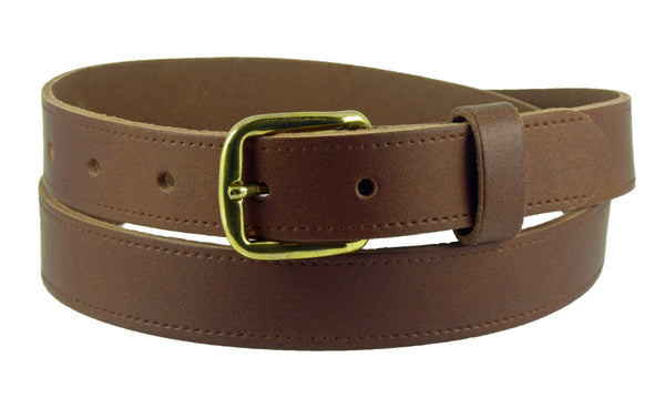 1" Wide Leather Belt Tan
