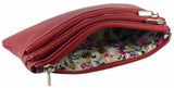 3 Zip Coin Purse Soft Real Leather Large