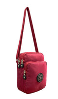 Womens Three Section Lightweight Small Travel Nylon Crossbody Bag