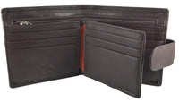 Mens RFID Blocking Real Leather Wallet 9 Cards/ID Window by Mala