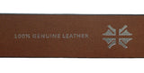 1 1/2" Wide Hide Leather Belt in Tan