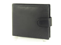Mens Soft Flip Leather Wallet - 3 Note Sections, 16 Card Slots