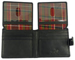 Mens Flip Leather RFID Wallet - 2 Note Sections, 12 Card Slots, 2 ID Windows