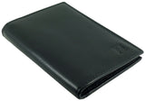 Leather Travel Bus Oyster Pass Credit Card Holder with Twin ID Windows in Black