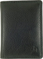 Leather RFID Blocking Credit Card Wallet Holder for 16 Cards Black