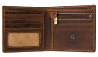 Visconti Distressed Hunter Leather Slimline Wallet - Brown Tan 707